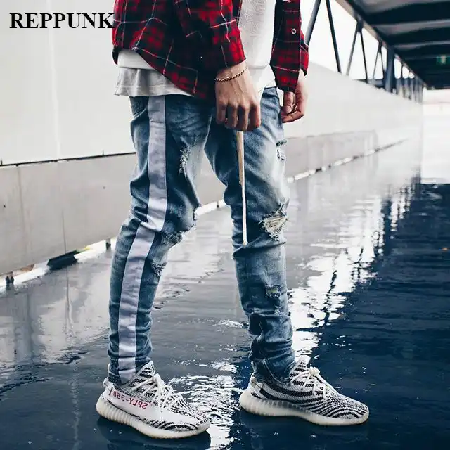 streetwear ripped jeans