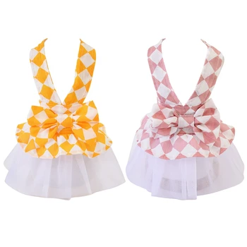

Pet Spring And Summer Straps Pettiskirt Dog Girl Birthday Gift Dress Dog Fashion Dress Bow