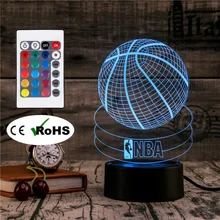 3D Led Novety Lighting Creative Gift Night Light Table Lamp Basketball Light Led Home Corridor Hotel Party Atmosphere Lights