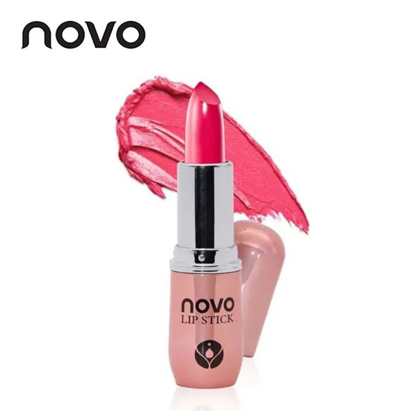 NOVO Brand Waterproof Matte Nude Lipstick Long Lasting Lip Gloss Moisturizing Tint Mate Baton Women Beauty Makeup|lipstick long|matte nude