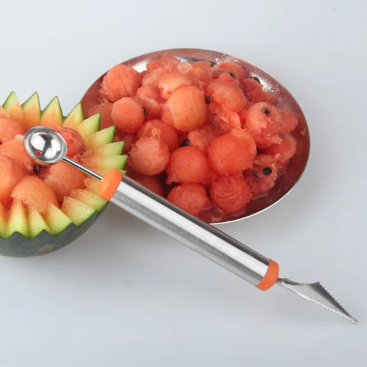 Kitchen Fruit Vegetables Corer Stainless Steel Watermelon Scoop Melon