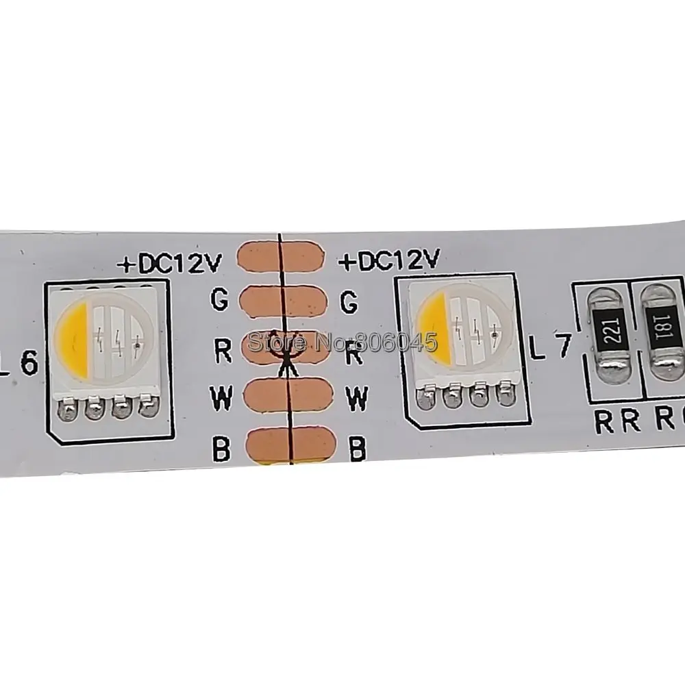 12 В 24 В SMD5050 RGBW RGBWW Светодиодная лента RGB белый RGB теплый белый, 4 цвета в 1 светодиодный чип, 60 Светодиодный/M IP20 IP65 IP67 водонепроницаемая лента со светодиодными лампами