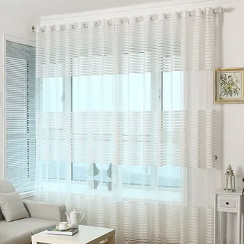 

tulles children curtains Chinese 3D Window Curtains para bed room Tulle Curtains para living room white beige blue coffee 1pc