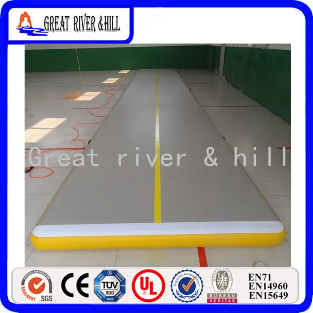 

2017 new popular 8MX2MX0.2M inflatable air track for training with shipping(gray yellow)