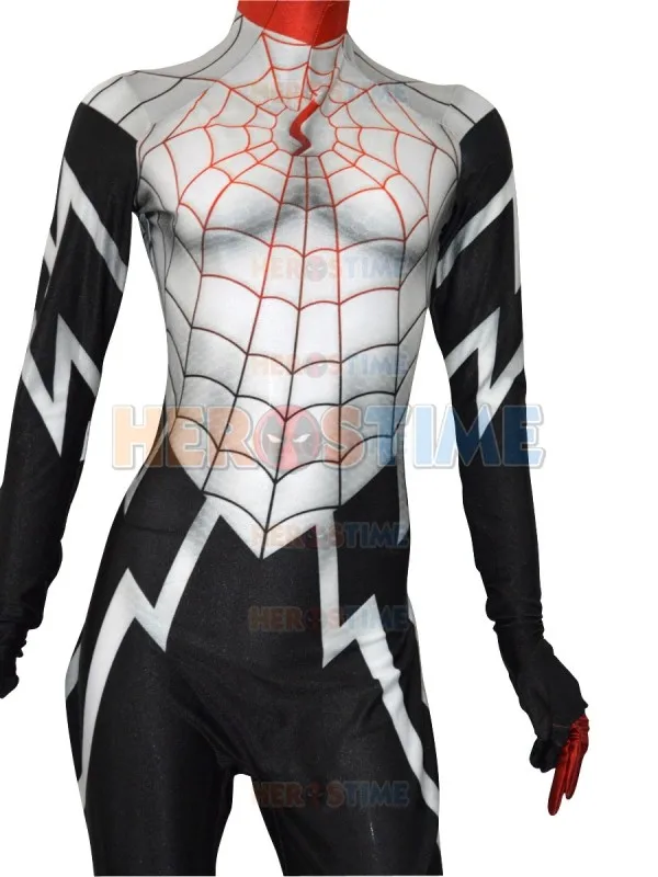 Шелк Синди Moon SpiderGirl костюм спандекс леди/женщина/Дети Зентаи костюм для Косплэй