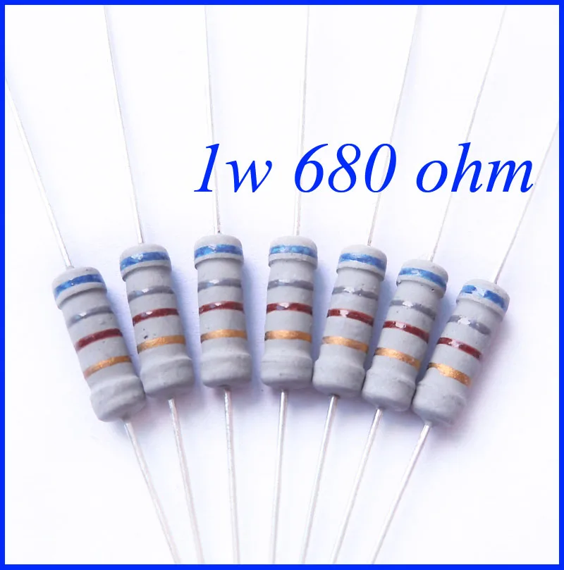 1 Вт 680 Ом 680R 680r 100% оригинальный новый фиксированный резистор металлическая