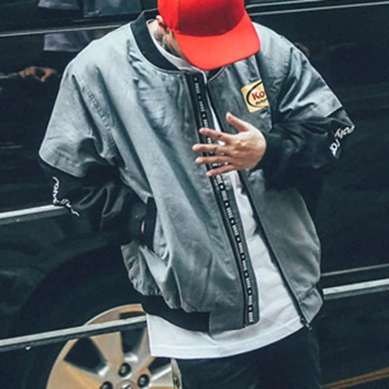 Японский стиль хип-хоп MA1 куртка-бомбер для мужчин Harajuku Pilot Уличная С буквенным принтом пара мужская бейсбольная куртка Женское пальто