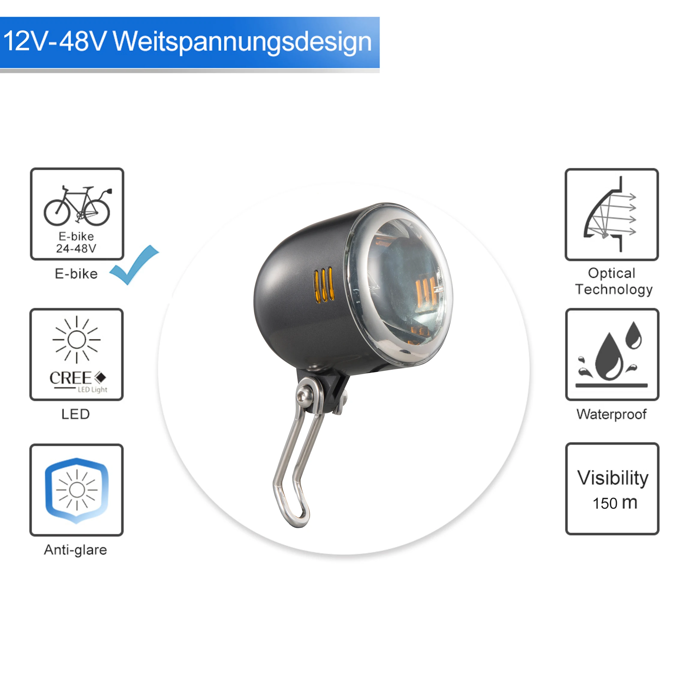 Discount Linkbest Headlight LED Bicycle light StVZO Approved , Cree Led 80 Lux, Near Range Beam, 12V-48V for ebike 1 Discount Linkbest Headlight LED Bicycle light StVZO Approved , Cree Led 80 Lux, Near Range Beam, 12V-48V for ebike 1