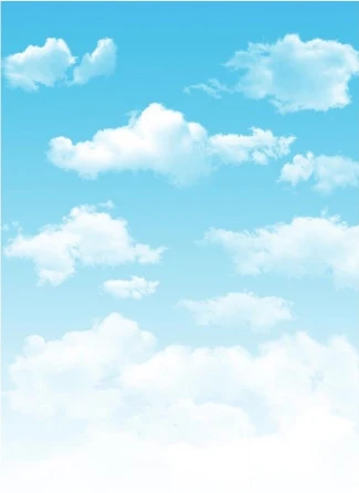 

5x7FT White Clouds Light Blue Sky Summer Day Custom Photo Studio Background Backdrop Vinyl 150cm x 220cm