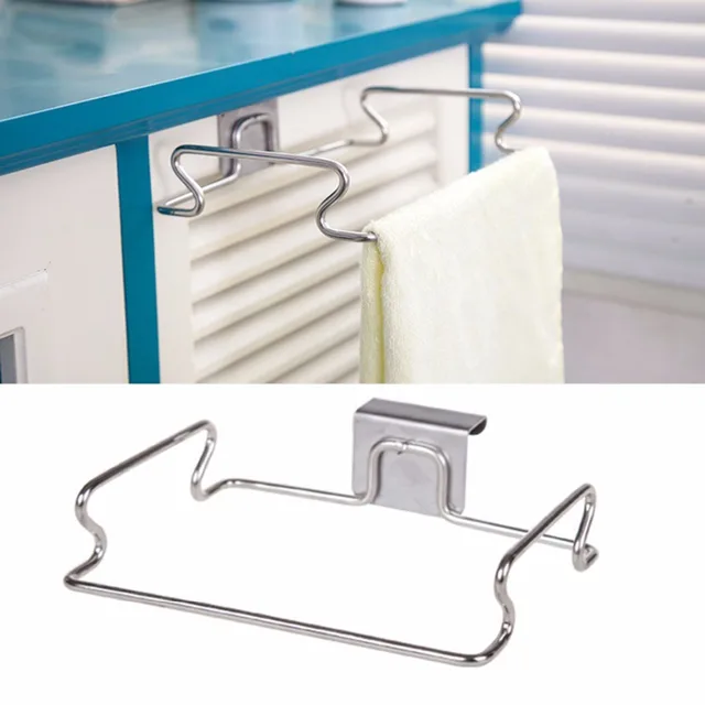 Best Price Nosii Door Back Hidden Mount Garbage Bag Holder Trash Can Over the Cabinet Kitchen Garbage Rack Storage Holder 