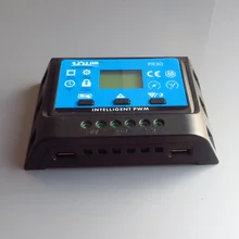 1pc x 30A PR3030 12V/24V LCD PWM Solar Panel Charge Regulator Battery Controller with two USB 5V Charger Backlight