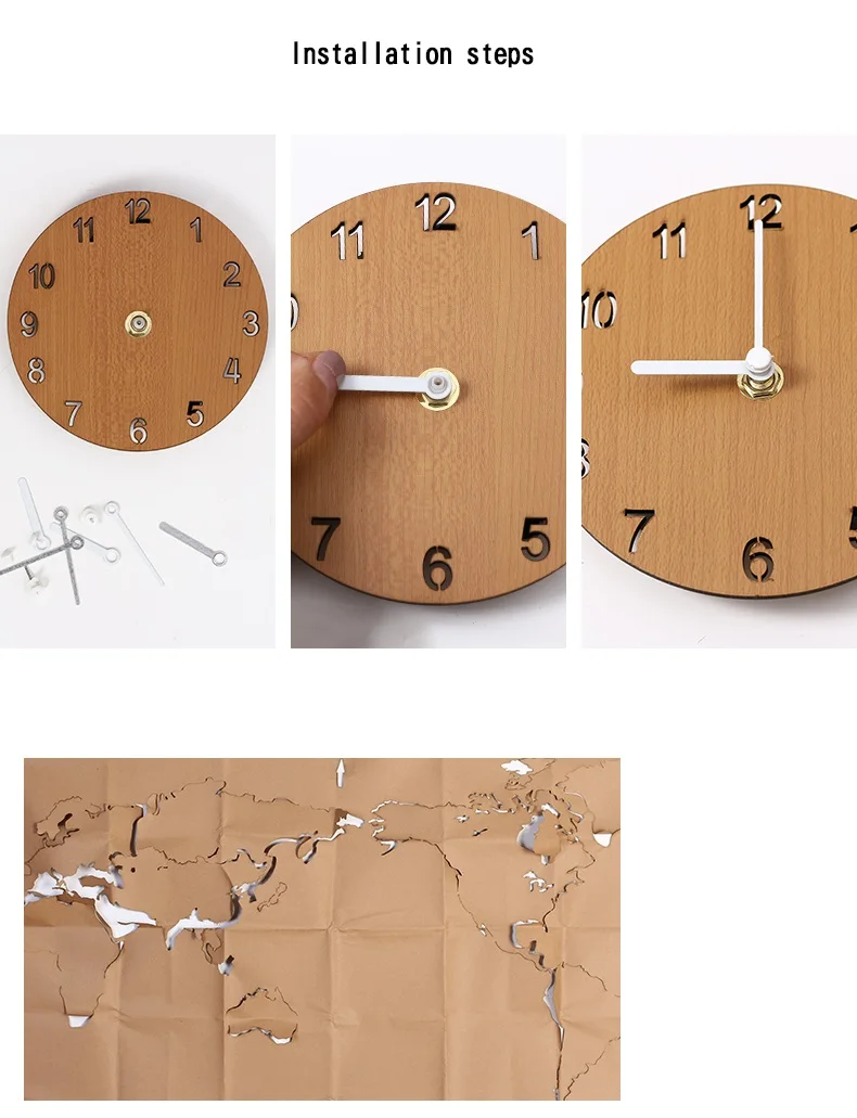 Карта мира настенные часы современный дизайн 3D наклейки s Подвесные часы уникальные часы настенные часы домашний декор акриловая Наклейка на стену