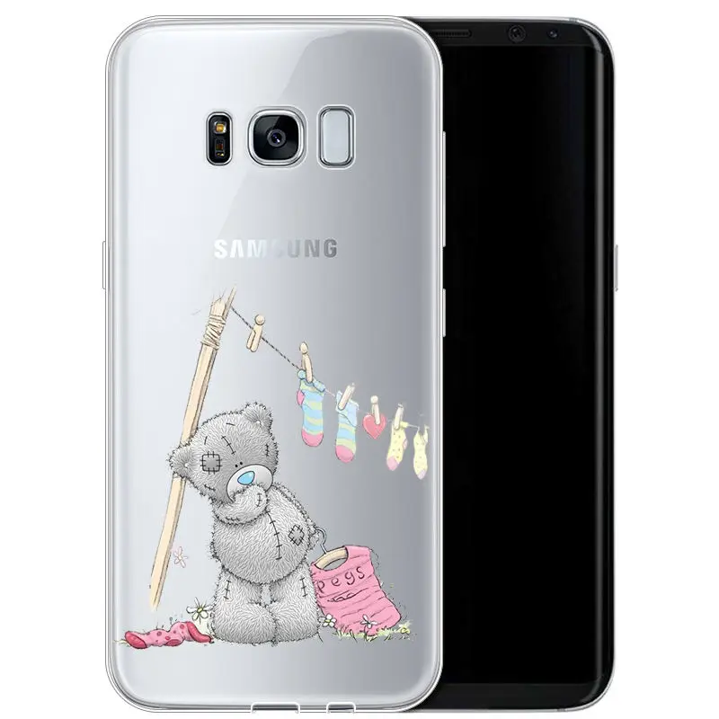 Плюшевый Тедди Me To You Bear Мягкий чехол из ТПУ для Coque samsung Galaxy A5 S7EDGE S9 S8PIUS 2018A8 A6 A8PIUS NOTE8 NOTE9