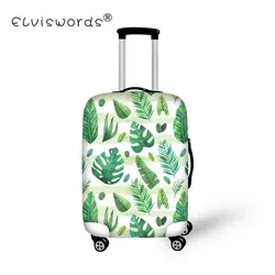 ELVISWORDS тропические пальмы печати чемодан защитные чехлы эластичные Чемодан чехол упругие толстые дорожные аксессуары