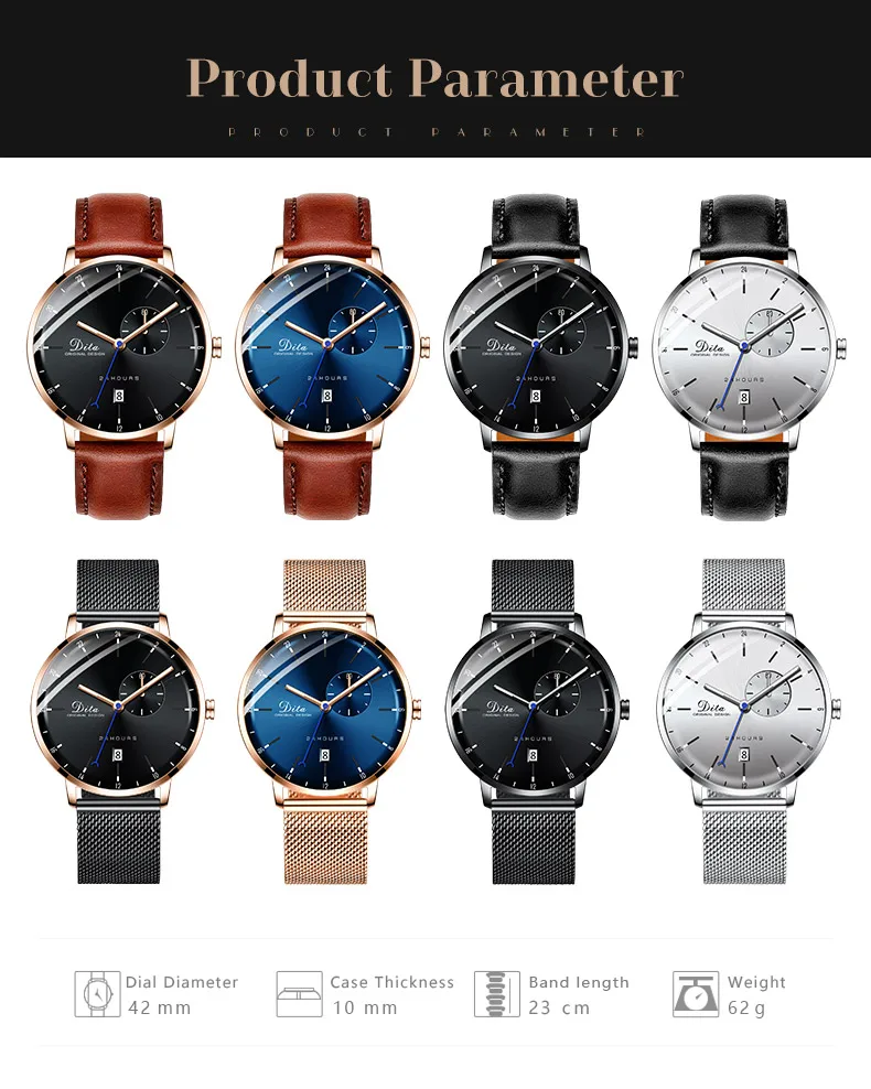 Черные наручные часы Мужские часы Бизнес Мода Новые наручные часы из нержавеющей стали Мужские кварцевые часы для мужчин часы час