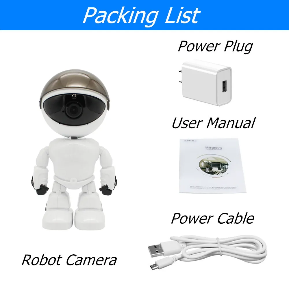 R004 WHITE COLOR ROBOT CAMERA