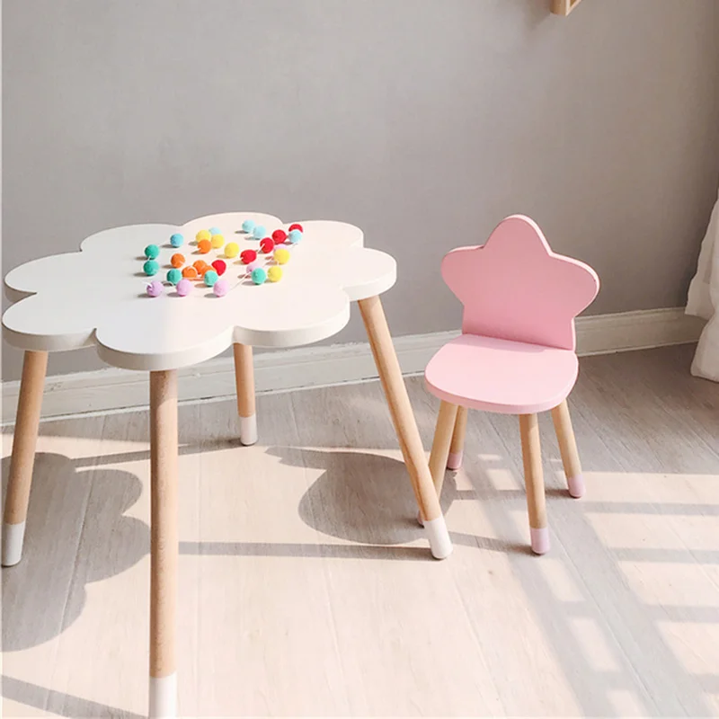 Explosion models Nordic style furniture children's room solid wood stars children's room stool writing study chair WF5311044 Explosion models Nordic style furniture children's room solid wood stars children's room stool writing study chair WF5311044