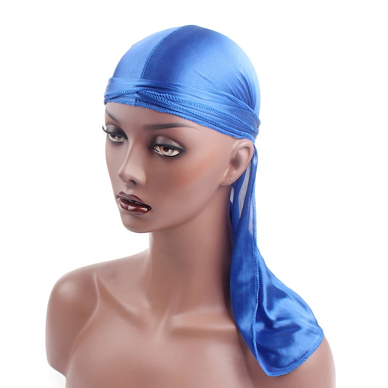 Men&#39;s Silky Durags Bandana Turban hat Wigs Doo Women Satin Durag Biker Headwear Headband Hair ...