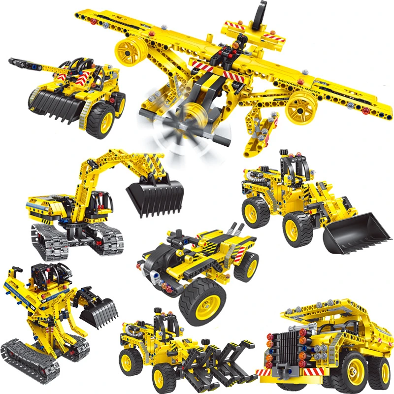 

City Construction Engineering Team Truck Vehicles Plane Building Blocks Compatible Legoed Technic Bricks Educational Toy For Kid