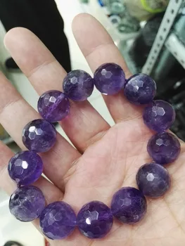

Cut the natural amethyst hand string Boutique jewelry bracelet