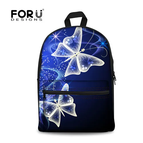 Forudesigns плеча Для женщин школьная сумка Mochila Infantil 3D бабочка животных Книга школьный для Обувь для девочек студент Back Pack Рюкзак - Цвет: H1313J