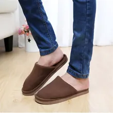 Men Anti-slip Velvet Home Slippers High Quality Women Men Slippers Plush Warm Indoor Shoes Men Women De8
