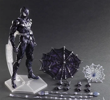 

Play Arts Spider Man Blue Ver Spider Venom Spider PA Secret Wars Peter Parker 27cm PVC Action Figure Play Arts Kai Figure