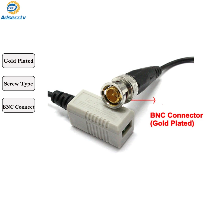 

CCTV BNC Video Balun via CAT5e Cable Support AHD&HDCVI Compatible with all HD-CVI, HD-AHD ,HD-TVI and Analogy camera /DVR