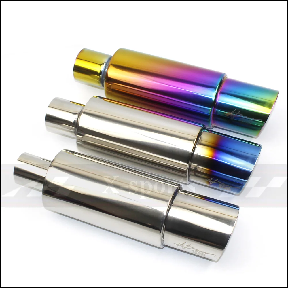 

Car Motorbike Exhaust Systems Muffler Tip Universal Stainless Steel ID 51MM 57MM 63MM Outlet 89mm Silencer Tail Pipe Mufflers