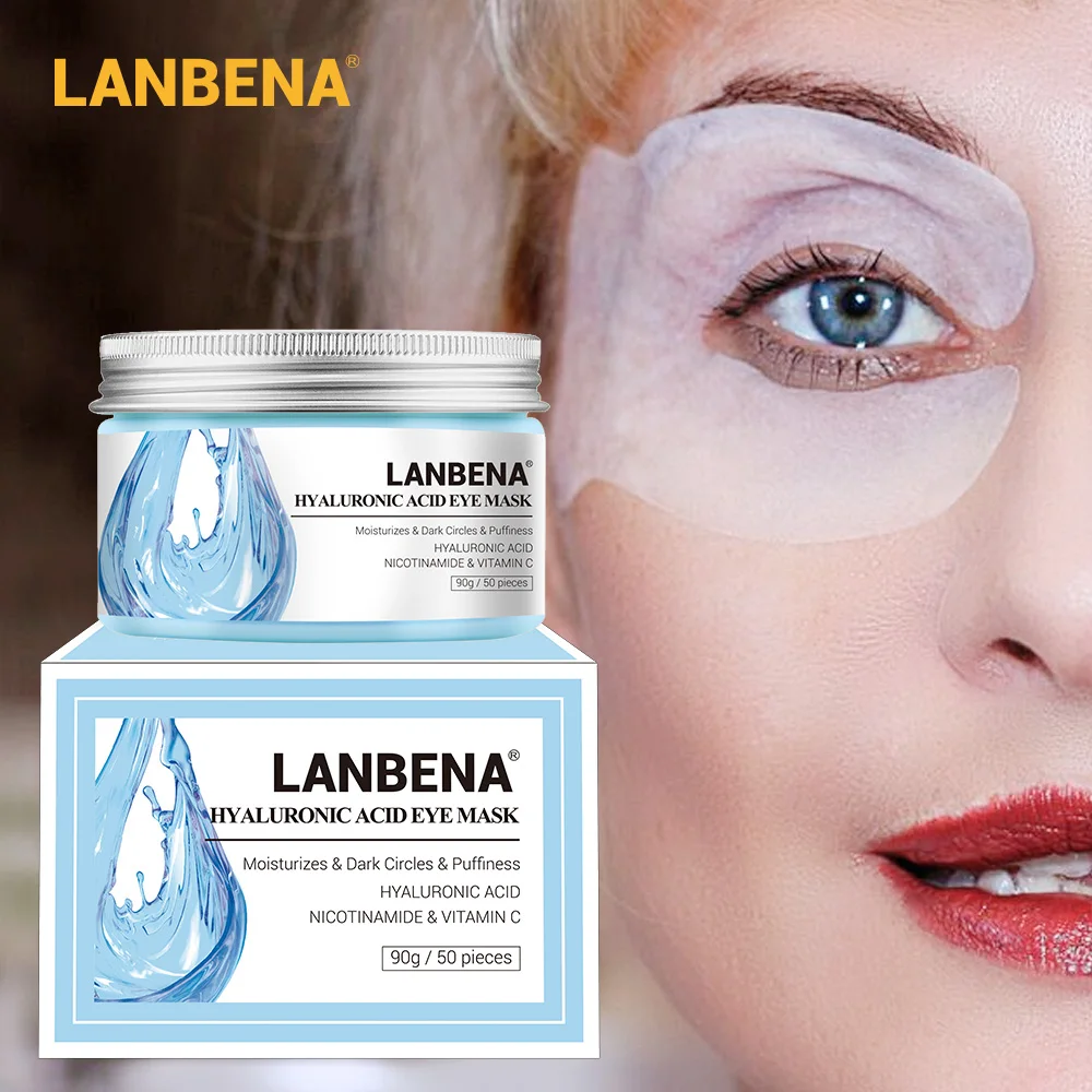 LANBENA Retinol Eye Mask Hyaluronic Acid Eye Patches Serum Reduces Dark