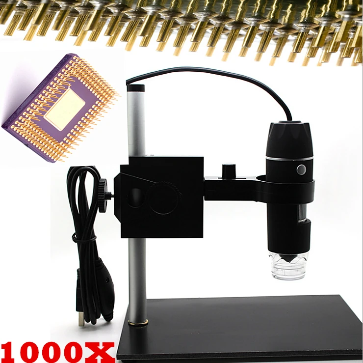 

Free shipping 2MP 1000X 8LED USB Portable Digital Microscope Video Camera Magnifier +Stand