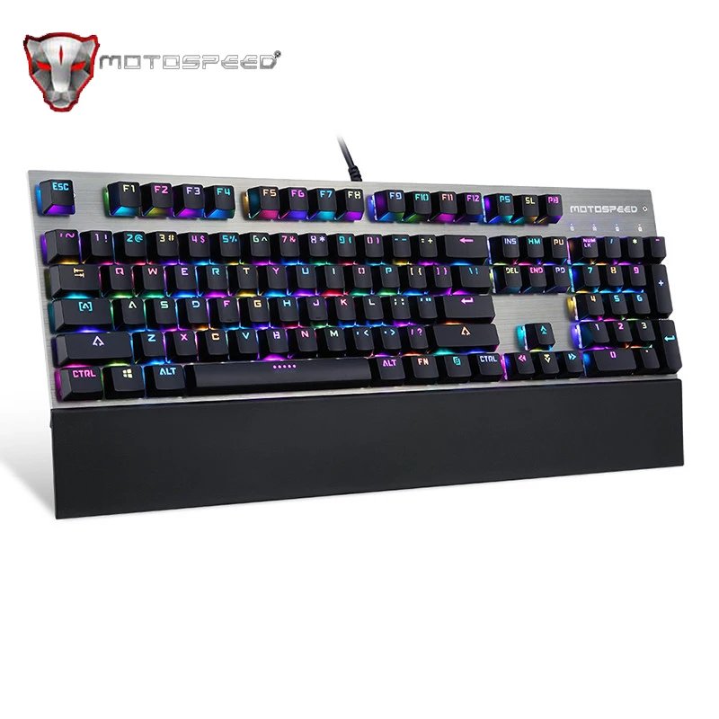 Motospeed 100% Original Full Key Inflictor CK108 Mechanical Keyboard Switches Backlit Satisfy RGB Professional Gamer #728