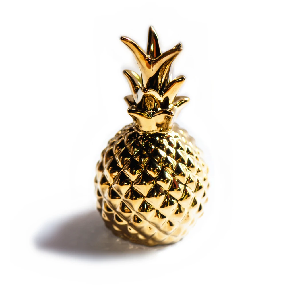 Buy Ornamental pineapple. Hand painted gold. Home