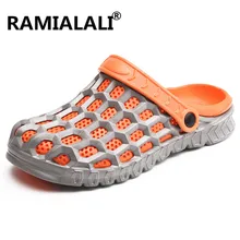 Ramialali/летние пляжные сандалии для улицы; резиновые мужские сандалии; мужские слипоны; садовый Крокус-сабо; повседневные водонепроницаемые шлепанцы; мужская обувь
