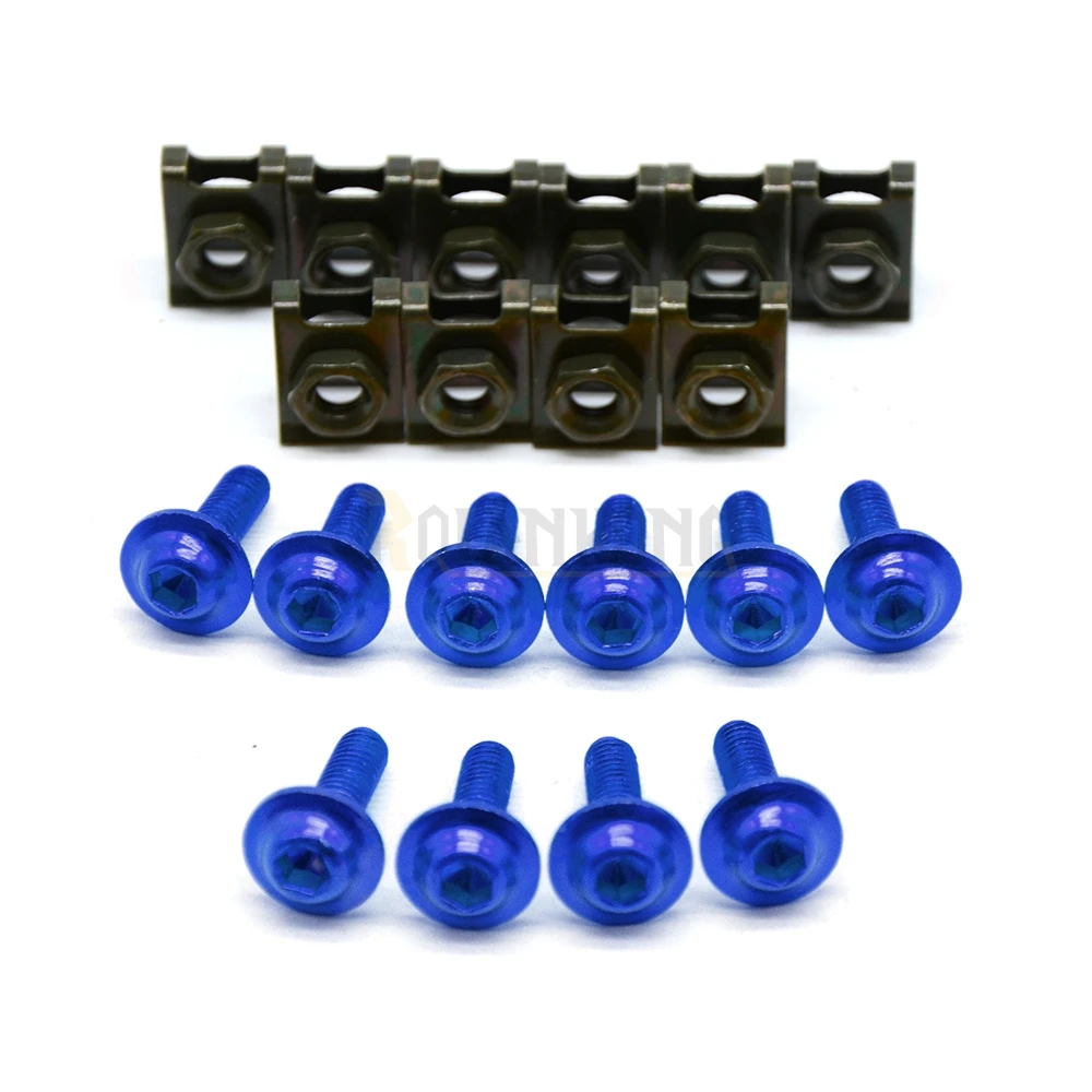 

brand new 6mm cnc aluminum blue motorcycle parts fairing bolts screws For YAMAHA YZF R1 R6 1998 1999 2000 2001 2002 2003 2004