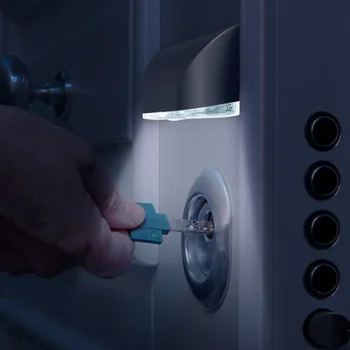 

LED night light smart door handle door lock motion sensor led lighting Infrared human body induction lamp corridor light battery