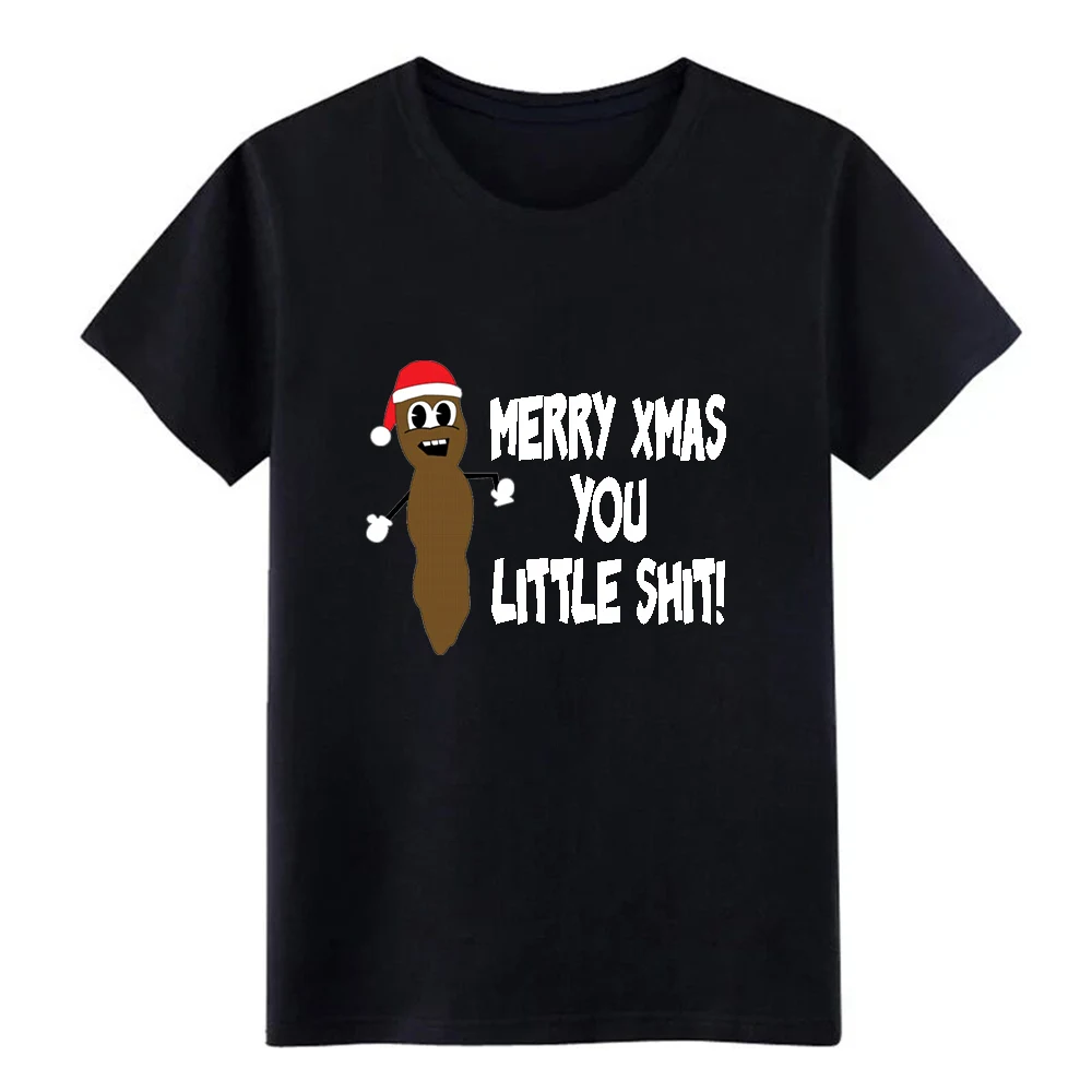 Футболка с коротким рукавом и надписью merry christmas you little shit европейский размер S-3xl