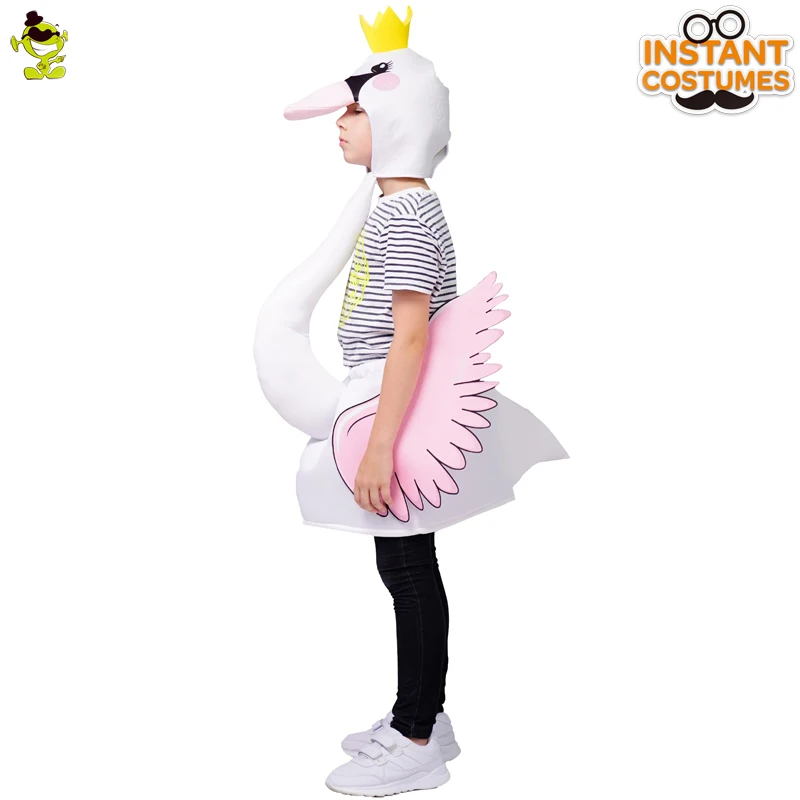 New Style Purim Holiday Kids Cute Flamingo Costume Role Play Pink &White Flamingo for Christmas &Carnival Party Costumes