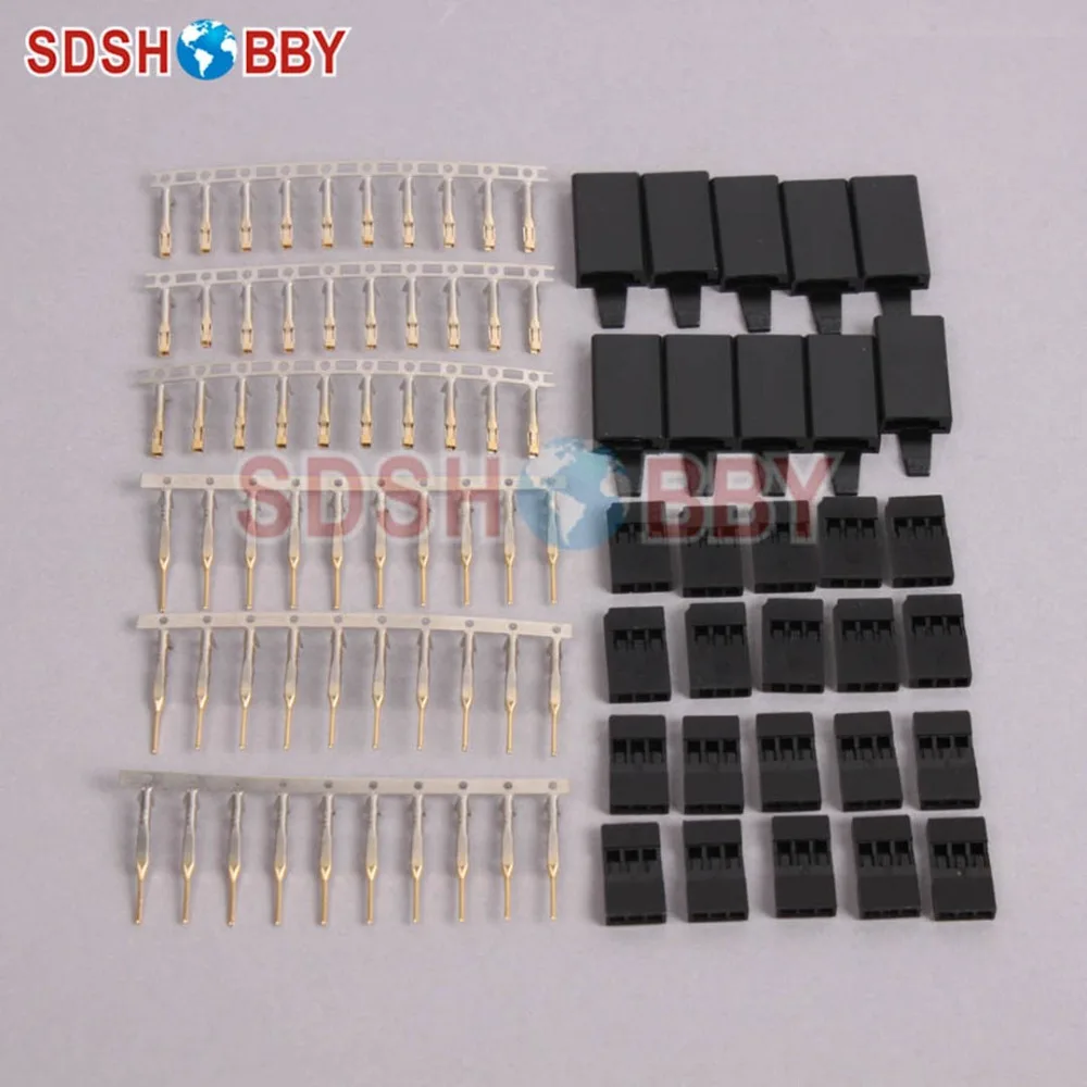 10 Sets DIY 3 Pin Servo Battery Connector Plug Set Female and Male Female with Hook