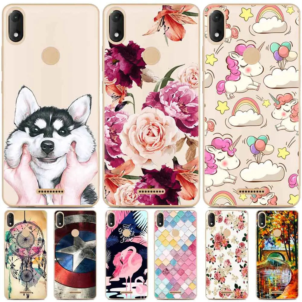 

Coque Wiko View Max case Wiko View Go silicone cover cute unicorm flower painted phone case for Wiko View Max Soft TPU cover