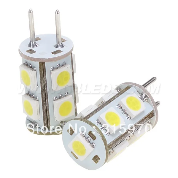 Затемнения GY6.35 1,8 W G6.35 Светодиодная лампа затемнения 9led 5050SMD 12VDC 180-198LM белый теплый белый 20 шт./лот