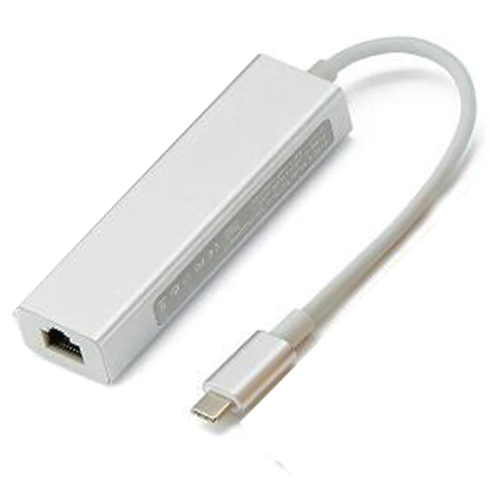 USB 3,1 USB-C Тип C 10/100/1000 Мбит/с Gigabit Ethernet Rj45 сетевой адаптер с 3 портами(стандарт 3,0 сетевая карта для MacBook - Цвет: Серебристый