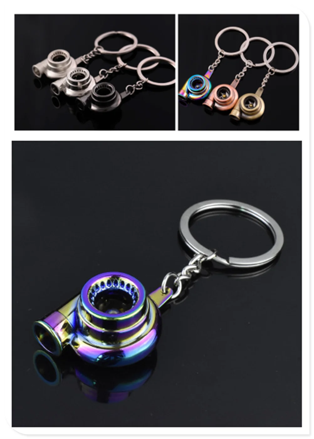 

Car tuning accessories turbocharger metal keychain personality pendant for BMW X7 X1 M760Li 740Le iX3 i3s i3 635d 120d 120i