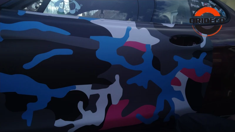 colorful Camo Wraps pink blue black camo vinyl wraps 22
