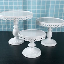 Новое Поступление Круглая Хрустальная подставка для торта из кованого железа Изысканная подставка для торта база десерт Свадебная вечеринка стол конфеты бар стол Декор