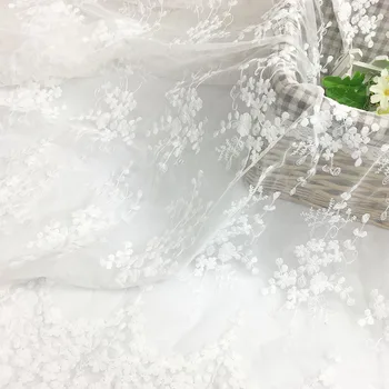 

5Yards White African Cord Lace High Quality Flower Net Embroidery Clothing Wedding Dress Gauze Skirt DIY Handmade Mesh Fabrics