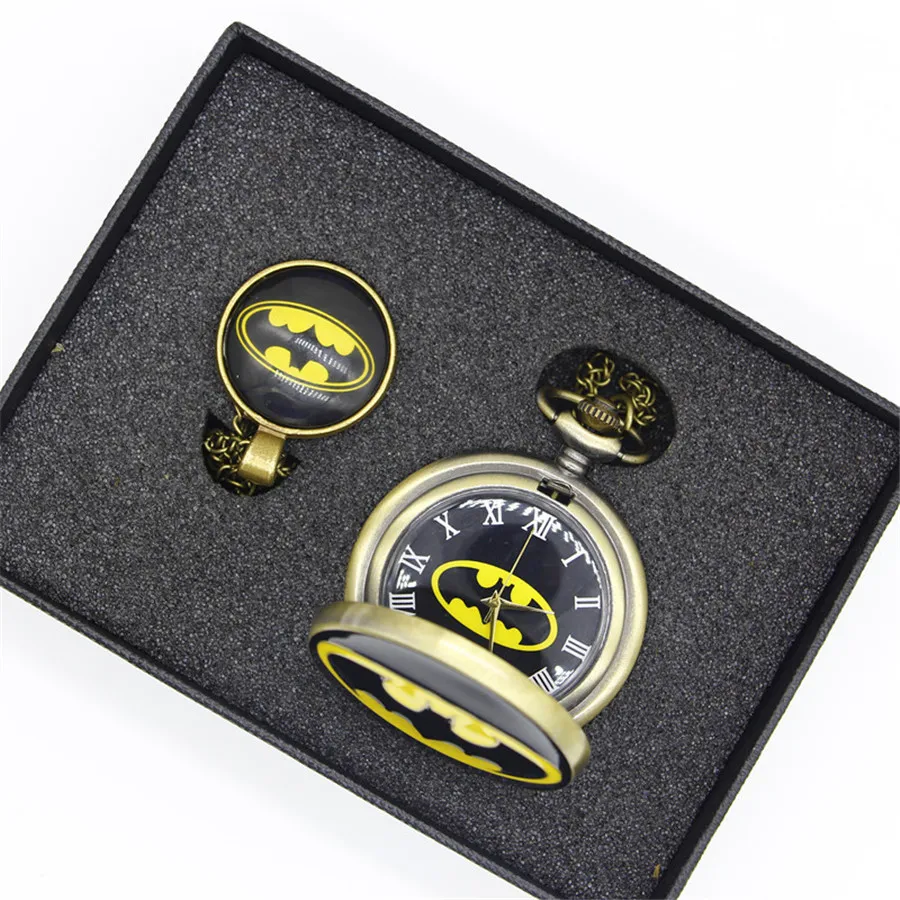 Batman-Necklace-Pocket-Watch-Men-Women-Steampunk-Chain-Pocket-Watches-Vintage-Roman-Numeral-Quartz-Fob-Watch