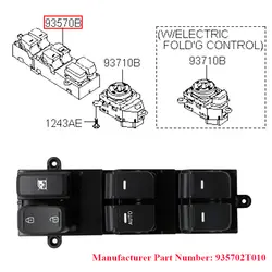 JEAZEA 93570-2T010 935702T010 16 Pin основной Мощность окно мастер переключатель для Kia Optima K5 2011 2012 2013