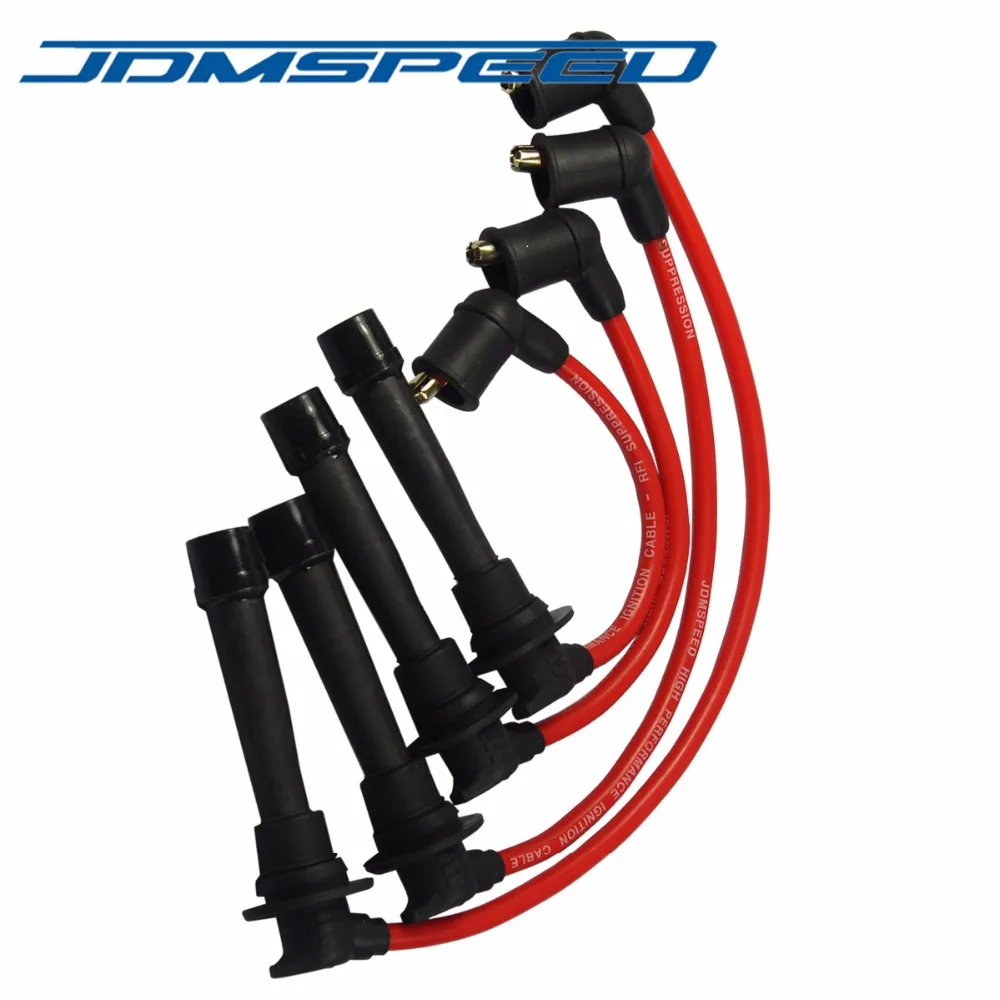 Бесплатная доставка красная свеча зажигания JDMSPEED набор проводов B61P18140A B61P18140B для