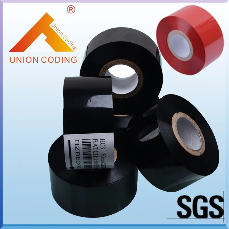 

Black Width 35mm length 100m hot date code printer stamping ink ribbon for packing bags